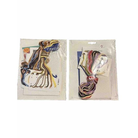 2 Janlynn Designs Counted Cross Stitch Kit Portrait of Christ #023-0254 056-0190 - Picture 3 of 3